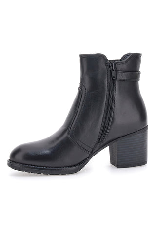 Schwarze Stiefeletten mit Absatz Mio Tempo 2302