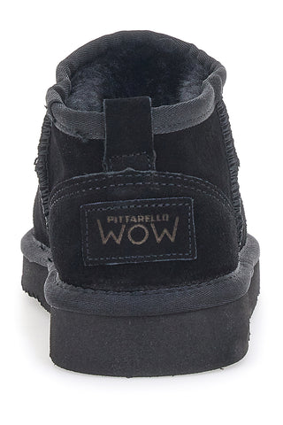 Pittarello Wow 3153 Schwarze Stiefeletten aus echtem Leder