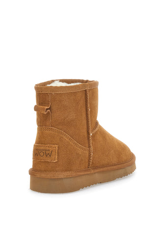 Stiefeletten aus echtem Leder 3154 Kamel