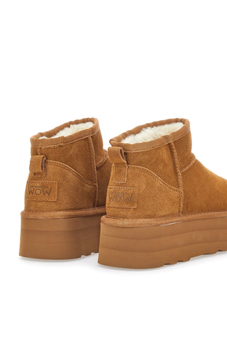 Stivaletti con Flatform Wow Pittarello 3166 Camel