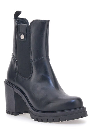 Schwarze Stiefeletten mit Absatz Prima Riga 46001