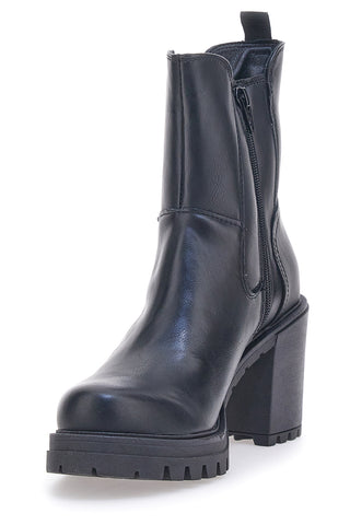 Schwarze Stiefeletten mit Absatz Prima Riga 46001