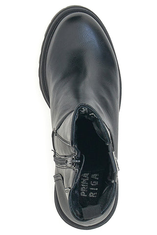 Schwarze Stiefeletten mit Absatz Prima Riga 46001