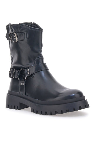 Schwarze Biker-Stiefeletten von Sweet Years 8583