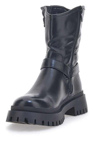 Schwarze Biker-Stiefeletten von Sweet Years 8583