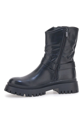 Schwarze Biker-Stiefeletten von Sweet Years 8583