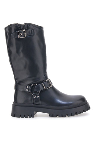 Schwarze Biker-Stiefeletten von Sweet Years 8584