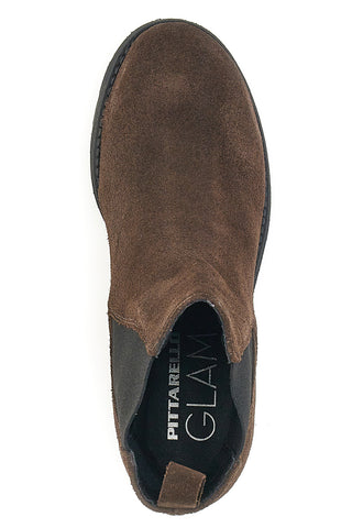 Pittarello Glam brauner Chelsea-Stiefel aus Wildleder 864150
