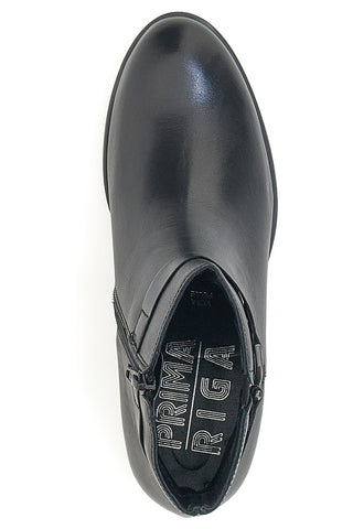 Prima Riga Stiefeletten aus schwarzem Echtleder 854295