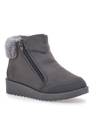 Stiefeletten mit grauem Fell Plocadi 1943