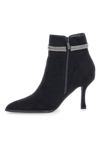 Schwarze Stiefeletten mit Absatz Mon Dieu 1212