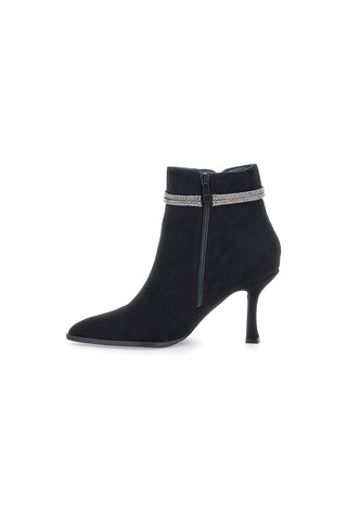 Schwarze Stiefeletten mit Absatz Mon Dieu 1212