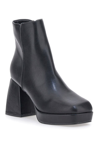 Schwarze Stiefeletten mit Absatz 27271