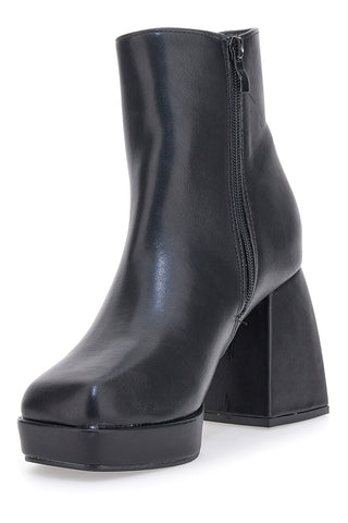 Schwarze Stiefeletten mit Absatz 27271