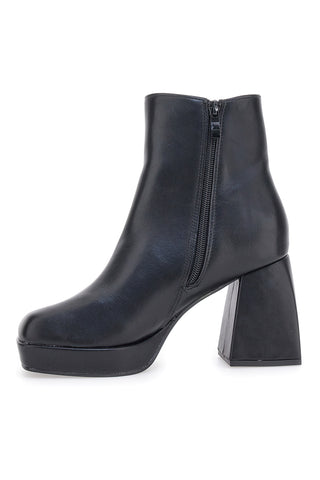 Schwarze Stiefeletten mit Absatz 27271