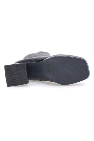 Schwarze Stiefeletten mit Absatz 27271