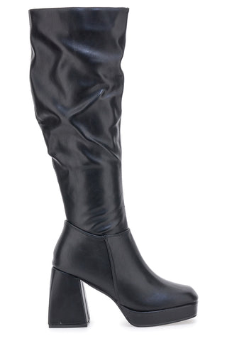 Stivali Alti con Tacco Neri Pushy Wamp 27274