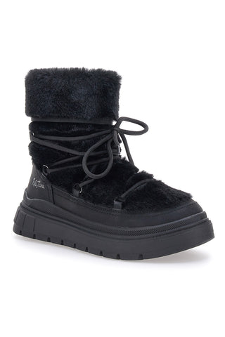 Rifle Lira Stiefeletten aus schwarzem Pelz