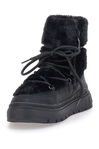Rifle Lira Stiefeletten aus schwarzem Pelz