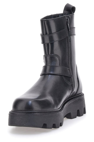 Pittarello Rock Biker-Stiefelette aus echtem Leder 6654