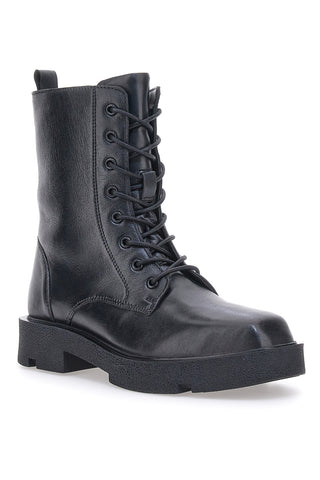 Anfibi Neri In Pelle Pittarello Rock 6680