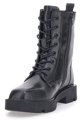 Schwarzes Leder Amphibien Pittarello Rock 6680