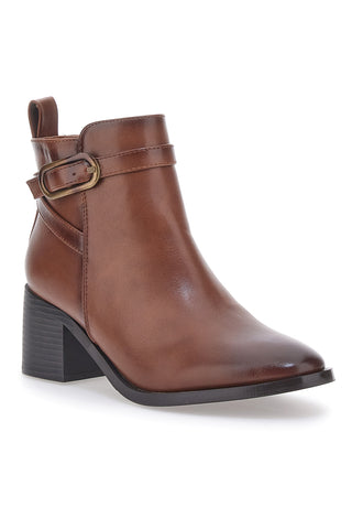 Braune Stiefeletten mit Absatz Le Havre Paris 23055