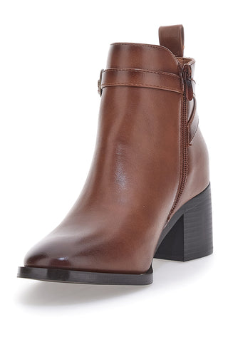 Braune Stiefeletten mit Absatz Le Havre Paris 23055