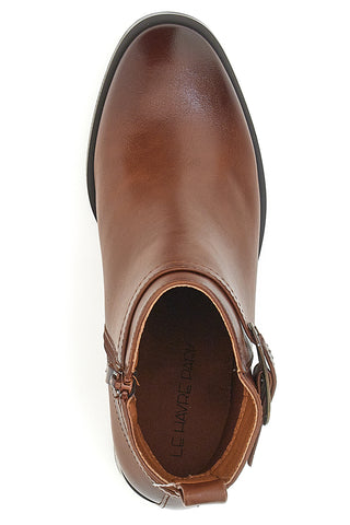 Braune Stiefeletten mit Absatz Le Havre Paris 23055