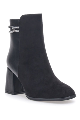 Schwarze Stiefeletten mit Absatz First Lady 361