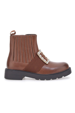 Chelsea-Stiefel mit Schnalle Dame Rose 843