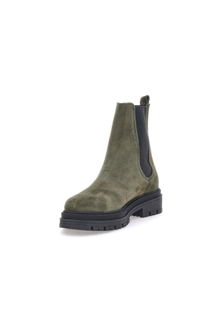Grüne Wildleder-Chelsea-Stiefel Alessio 01