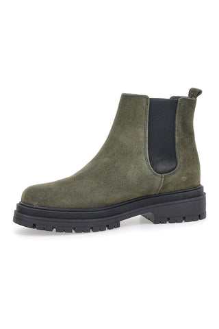 Grüne Wildleder-Chelsea-Stiefel Alessio 01