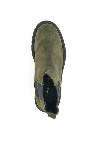 Grüne Wildleder-Chelsea-Stiefel Alessio 01