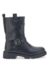 Schwarze First Lady Biker-Stiefeletten 372