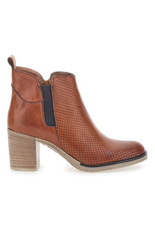 Braune Stiefeletten mit Absatz Mon Dieu 301