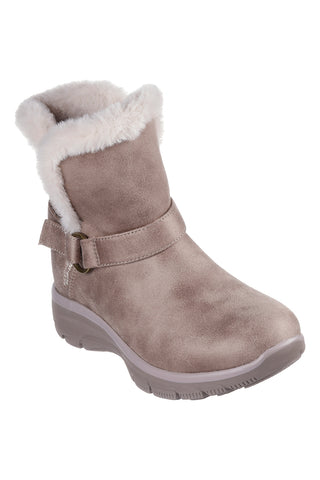 Beige Stiefeletten mit Pelz Skechers Slip-Ins Relaxed Fit: Easy Going - Dreamers Move