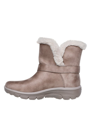Beige Stiefeletten mit Pelz Skechers Slip-Ins Relaxed Fit: Easy Going - Dreamers Move