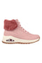 Rosa Sportstiefel mit Fell am Knöchel SKECHERS Uno Rugged - Fall Air