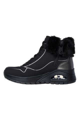 Schwarze Stiefel UNO RUGGED FALL SHIMMER