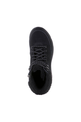 SKECHERS GLACIAL ULTRA WOODLANDS gepolsterte schwarze Stiefeletten