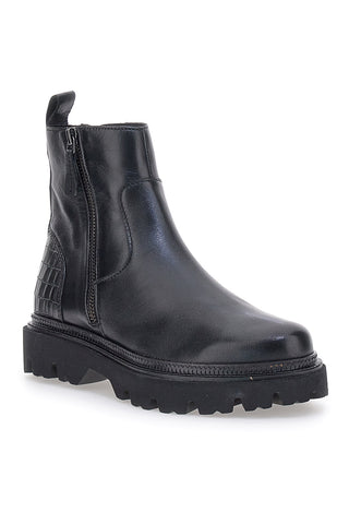 Schwarze Beatles-Stiefel aus echtem Leder Bugatti D31AOG354000