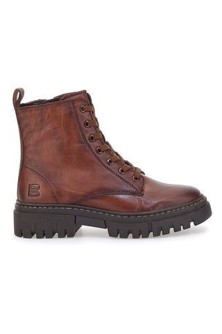 Cognacfarbene Kampfstiefel mit Reißverschluss BAGATT D31AOL304000