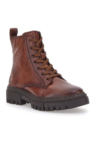 Cognacfarbene Kampfstiefel mit Reißverschluss BAGATT D31AOL304000