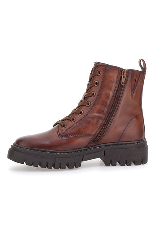 Cognacfarbene Kampfstiefel mit Reißverschluss BAGATT D31AOL304000