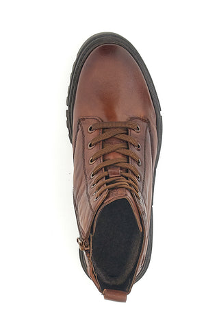 Cognacfarbene Kampfstiefel mit Reißverschluss BAGATT D31AOL304000