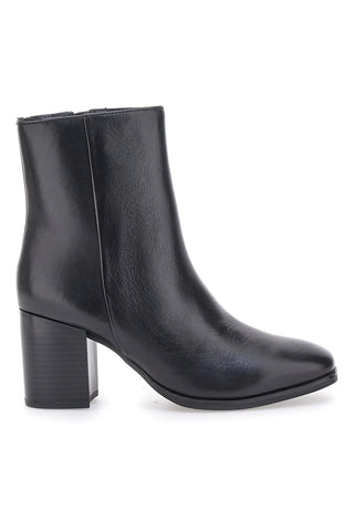 Schwarze spitze Stiefelette mit Blockabsatz MIO TEMPO 2313