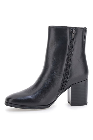Schwarze spitze Stiefelette mit Blockabsatz MIO TEMPO 2313