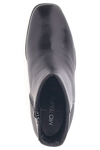 Schwarze spitze Stiefelette mit Blockabsatz MIO TEMPO 2313
