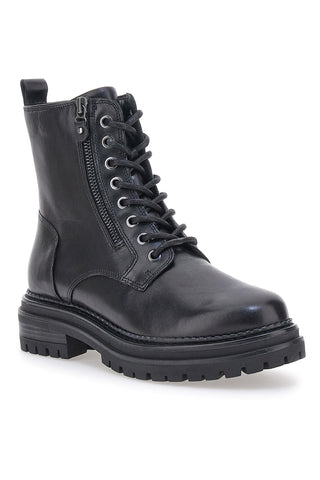 Anfibi Neri con Tomaia in Pelle MIO TEMPO 2368